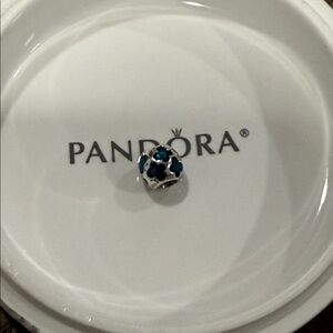 Pandora Silver Charm with Blue Details